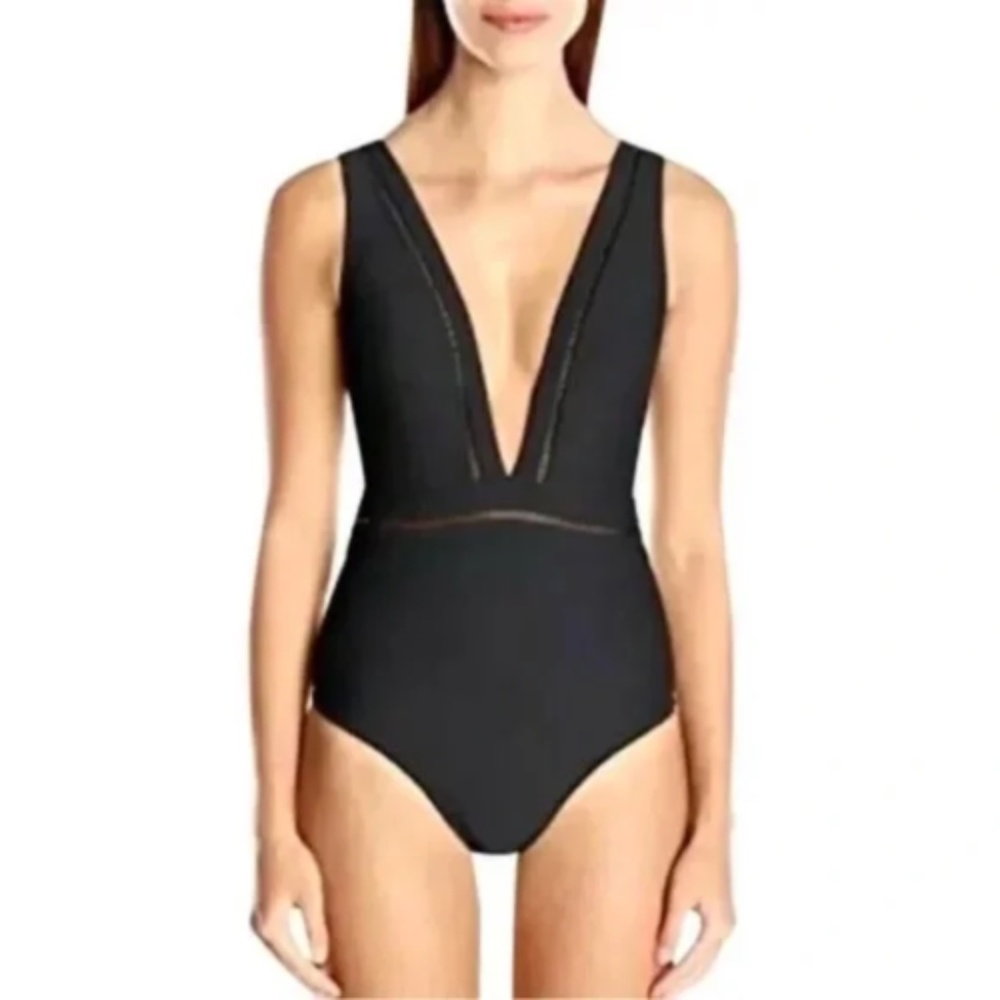 NWT TED BAKER London Black Starza One Piece Swimsuit Size 10 (Ted Size 4)